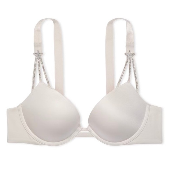 Victoria’s Secret 32D Delfin Grey Very Sexy Starstruck Push Up Bra - Picture 1 of 4